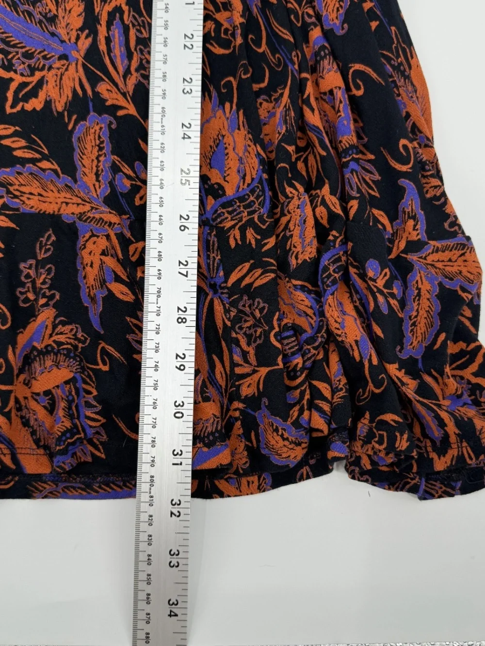 Free People Black Orange Floral Whimsigoth Witchy Keyhole Mini Dress Women S